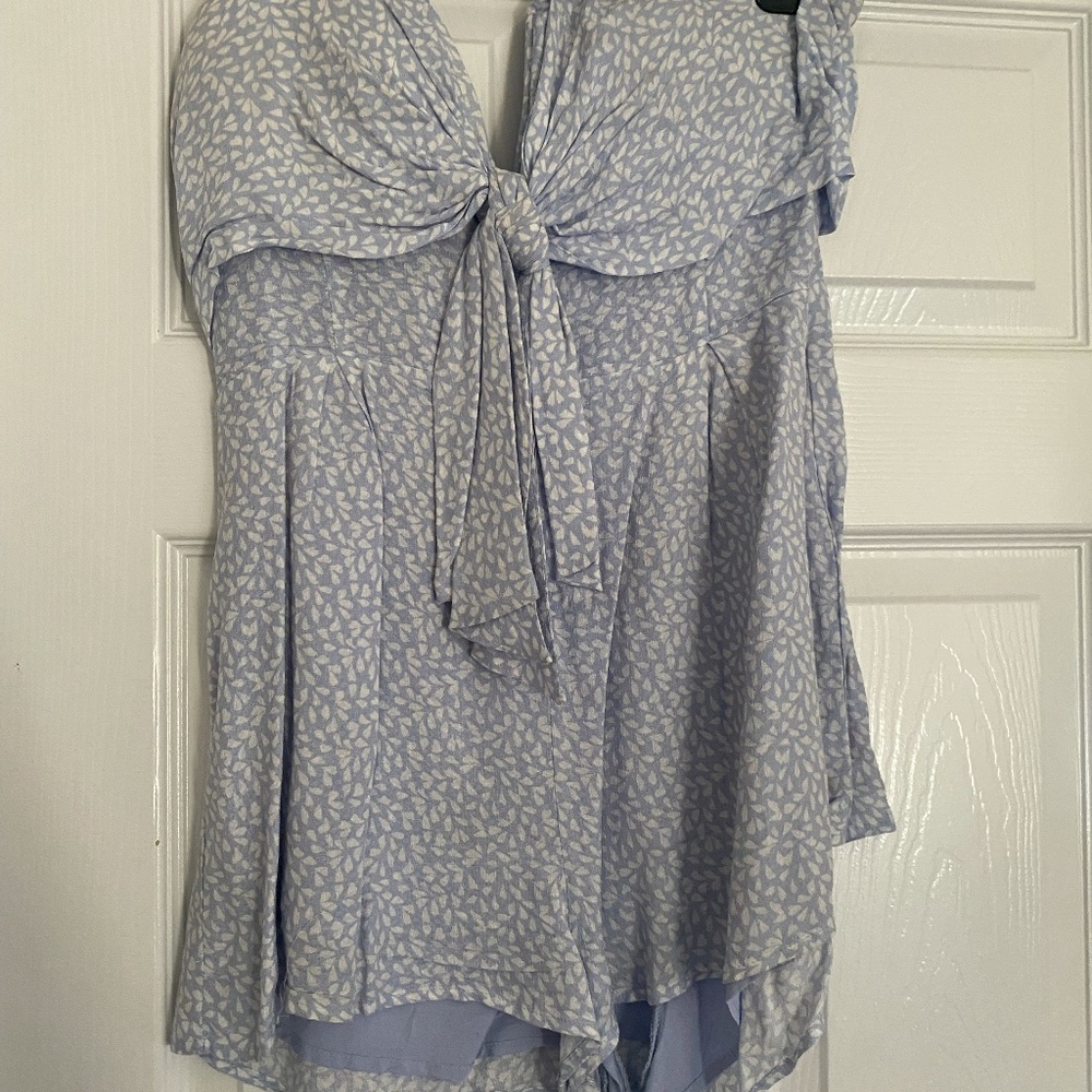 Blue Blush baby blue romper